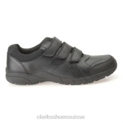 air suffolk jnr g fit clarks cuir noir unisexe N6R8B4965 Clarks Cuir noir