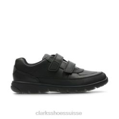 aventure walk inf h fit clarks cuir noir enfants N6R8B4885 Clarks Cuir noir