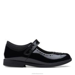 barre marche magique enfant noir verni noir vernis clarks enfants N6R8B5822 Clarks vernis noir