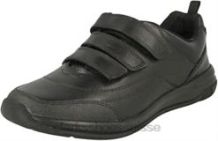 baskets basses clarks hula thrill noires pour garçon enfants N6R8B1096 Clarks Cuir noir