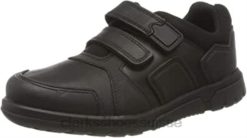 baskets basses garçon Clarks Blake Street en cuir noir enfants N6R8B811 Clarks Cuir noir