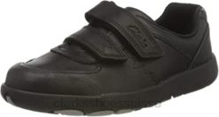 baskets basses garçon rex pace k clarks noir enfants N6R8B335 Clarks cuir noir cuir noir