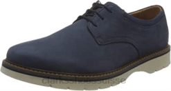 bayhill plaoxford flat clarks nubuck bleu foncé pour hommes Hommes N6R8B583 Clarks nubuck bleu foncé