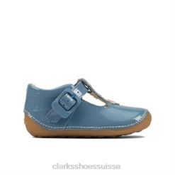bleu moyen ti ny f inférieur premier h fit clarks enfants N6R8B4604 Clarks bleu moyen