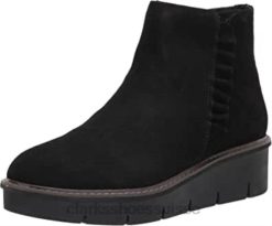 botte chelsea airabell vibe pour femme clarks en daim noir femmes N6R8B2149 Clarks Suède noir