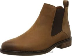 botte chelsea memi top pour femme clarks dark tan lea femmes N6R8B653 Clarks Léa beige foncé