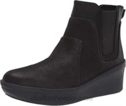 botte chelsea step rose sun pour femme noir textile clarks femmes N6R8B1398 Clarks textile noir
