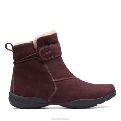 botte clarks roseville daim bordeaux daim bordeaux femmes N6R8B6498 Clarks daim bordeaux