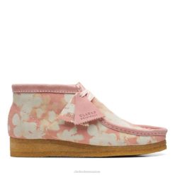 botte wallabee clarks fleurie rose femmes N6R8B3283 Clarks rose fleurie
