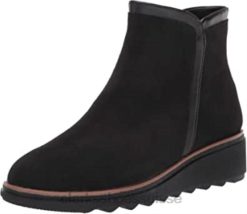 bottes de mode sharon heights en daim noir pour femmes clarks femmes N6R8B380 Clarks Suède noir