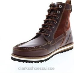 bottes pour hommes Durston Hi Warm doublées en cuir marron britannique Clarks Hommes N6R8B708 Clarks cuir beige britannique