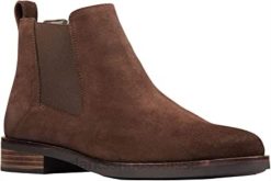 bottine memi top pour femme en daim marron foncé clarks femmes N6R8B2886 Clarks daim marron foncé
