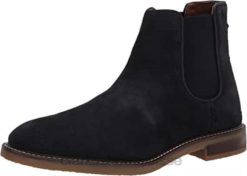 Bottines Chelsea Jaxen pour hommes Clarks en daim bleu marine Hommes N6R8B1461 Clarks daim bleu marine