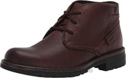 Bottines Chukka imperméables Morris Peak en cuir marron Clarks pour hommes Hommes N6R8B1787 Clarks cuir foulonné marron