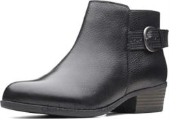 bottines tendance en cuir addiy kara pour femmes à bout amande clarks noir femmes N6R8B581 Clarks