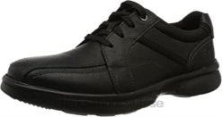 Bradley Walk Oxford Clarks en cuir foulonné noir pour homme Hommes N6R8B567 Clarks cuir foulonné noir