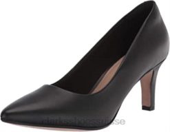 Chaussure habillée d'uniforme d'uniforme de tulipe d'illeana de Clarks en cuir noir pour femmes femmes N6R8B947 Clarks Cuir noir