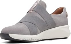chaussures de sport et d'entraînement en daim à sangle un rio pour femmes non structurées combo en daim gris clair clarks femmes N6R8B1797 Clarks combo en daim gris clair