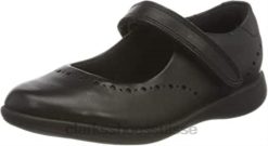 chaussures d'école de ballet clarks noires etch craft k coupe large pour fille enfants N6R8B608 Clarks cuir noir cuir noir