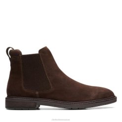 Clarkdale Hall en daim marron foncé Clarks en daim marron foncé Hommes N6R8B5708 Clarks daim marron foncé