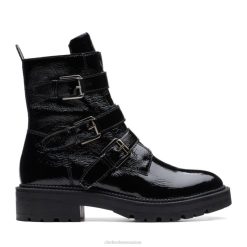 Clarks Anzino boucle noir verni noir verni femmes N6R8B5274 Clarks vernis noir