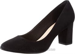 Clarks Aubrie Sun Pump Noir Femme femmes N6R8B322 Clarks Suède noir
