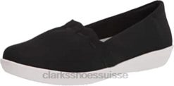 Clarks Ayla Shine Baskets pour femme Noir Sparkle Textile femmes N6R8B2202 Clarks