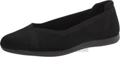 Clarks - Ballerines Carly Wish en tricot noir pour femme femmes N6R8B521 Clarks tricot noir