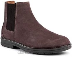 Clarks Banning Limit en nubuck marron foncé unisexe N6R8B24 Clarks nubuck marron foncé