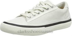 Clarks - Baskets Aceley en dentelle blanche pour femmes femmes N6R8B1273 Clarks