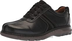 Clarks - Baskets Un Ramble Go en cuir noir pour hommes Hommes N6R8B481 Clarks Cuir noir