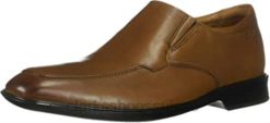 Clarks Bensley Step Mocassins pour hommes en cuir marron foncé Hommes N6R8B1050 Clarks cuir beige foncé