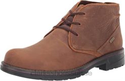 Clarks - Bottes Chukka imperméables Morris Peak en cuir marron foncé pour hommes Hommes N6R8B1243 Clarks cuir beige foncé