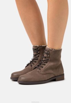 Clarks - Bottines à lacets en dentelle Memi taupe unisexe N6R8B7073 Clarks taupe