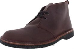 Clarks - Bushacre 3 - Bottines chukka en cuir bordeaux pour hommes Hommes N6R8B65 Clarks cuir bordeaux
