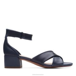 clarks caroleigh Rise cuir marine femmes N6R8B3402 Clarks cuir marine