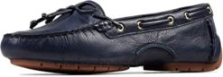 Clarks - Chaussures bateau C Mocc en cuir bleu marine pour femmes femmes N6R8B713 Clarks cuir marine