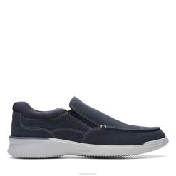 clarks cirés bleu marine gratuits Hommes N6R8B3470 Clarks cireux marine