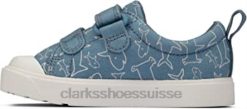clarks city chaussures en toile brillantes enfants N6R8B1521 Clarks