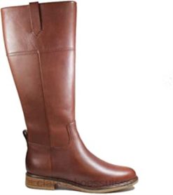 clarks clarkdale hi bottes longues en cuir beige foncé pour femmes cuir beige foncé femmes N6R8B242 Clarks cuir beige foncé