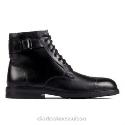 clarks clarkdale hi cuir noir Hommes N6R8B4354 Clarks Cuir noir