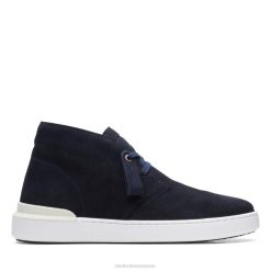 Clarks - Court Lite - Desert Boot en daim bleu marine Hommes N6R8B5721 Clarks daim bleu marine