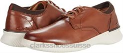 Clarks Donaway en cuir uni beige foncé unisexe N6R8B1414 Clarks cuir beige foncé