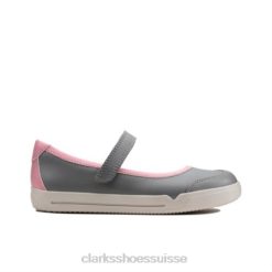 clarks emery halo jnr g fit gris unisexe N6R8B4738 Clarks gris