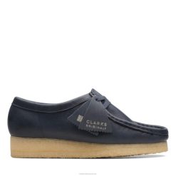 clarks en cuir bleu marine wallabee femmes N6R8B3094 Clarks cuir marine