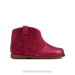 Clarks en cuir framboise Draw Dawn FST G Fit unisexe N6R8B4563 Clarks cuir framboise