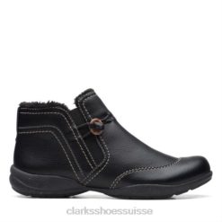 clarks en cuir noir rosevilleaster unisexe N6R8B4152 Clarks Cuir noir