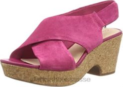 clarks femme 261479264 sandales à bride à la cheville rose femmes N6R8B1818 Clarks