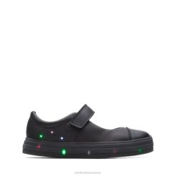 Clarks Flare Shine Kid cuir noir cuir noir enfants N6R8B5874 Clarks Cuir noir