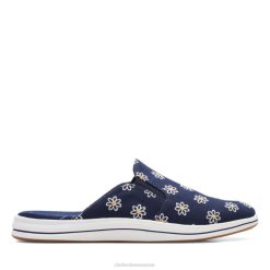 clarks floraux marine Shore Shore Navy Floral femmes N6R8B6420 Clarks bleu marine fleuri
